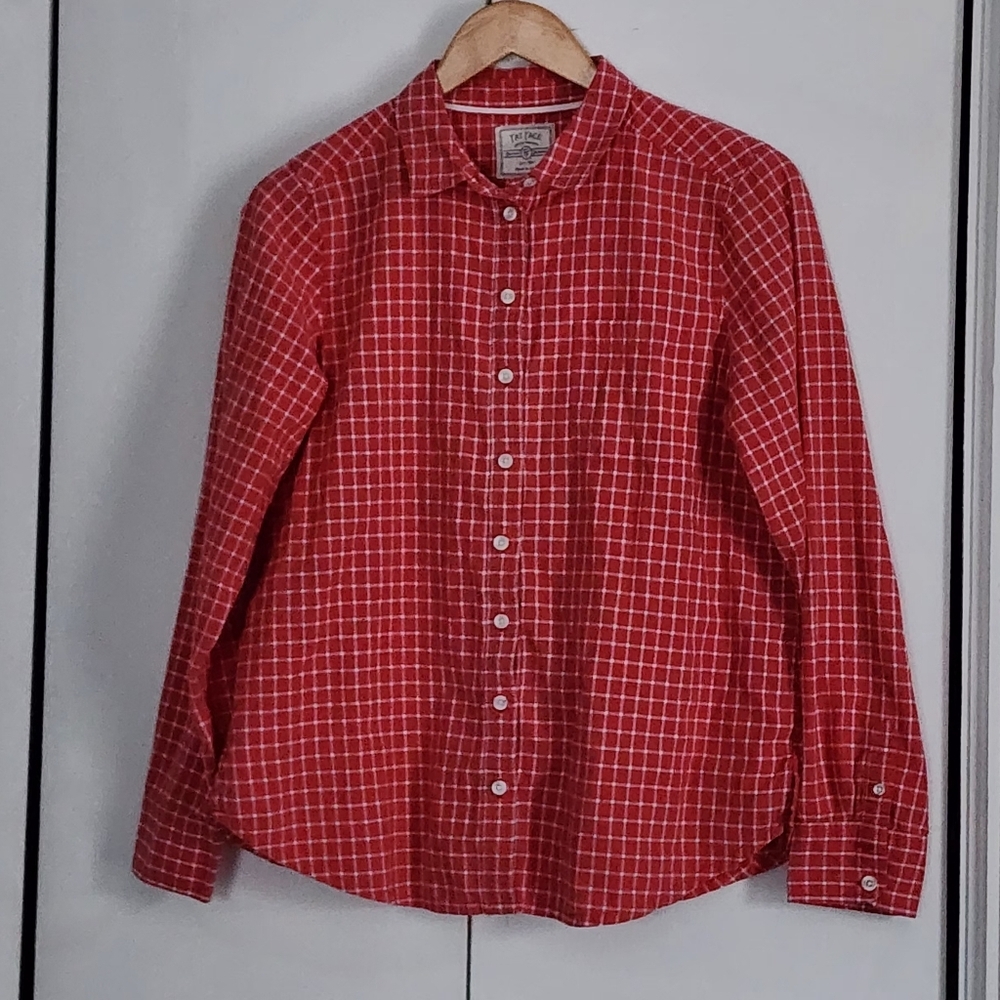 Fat Face Red Plaid Casual Shirt